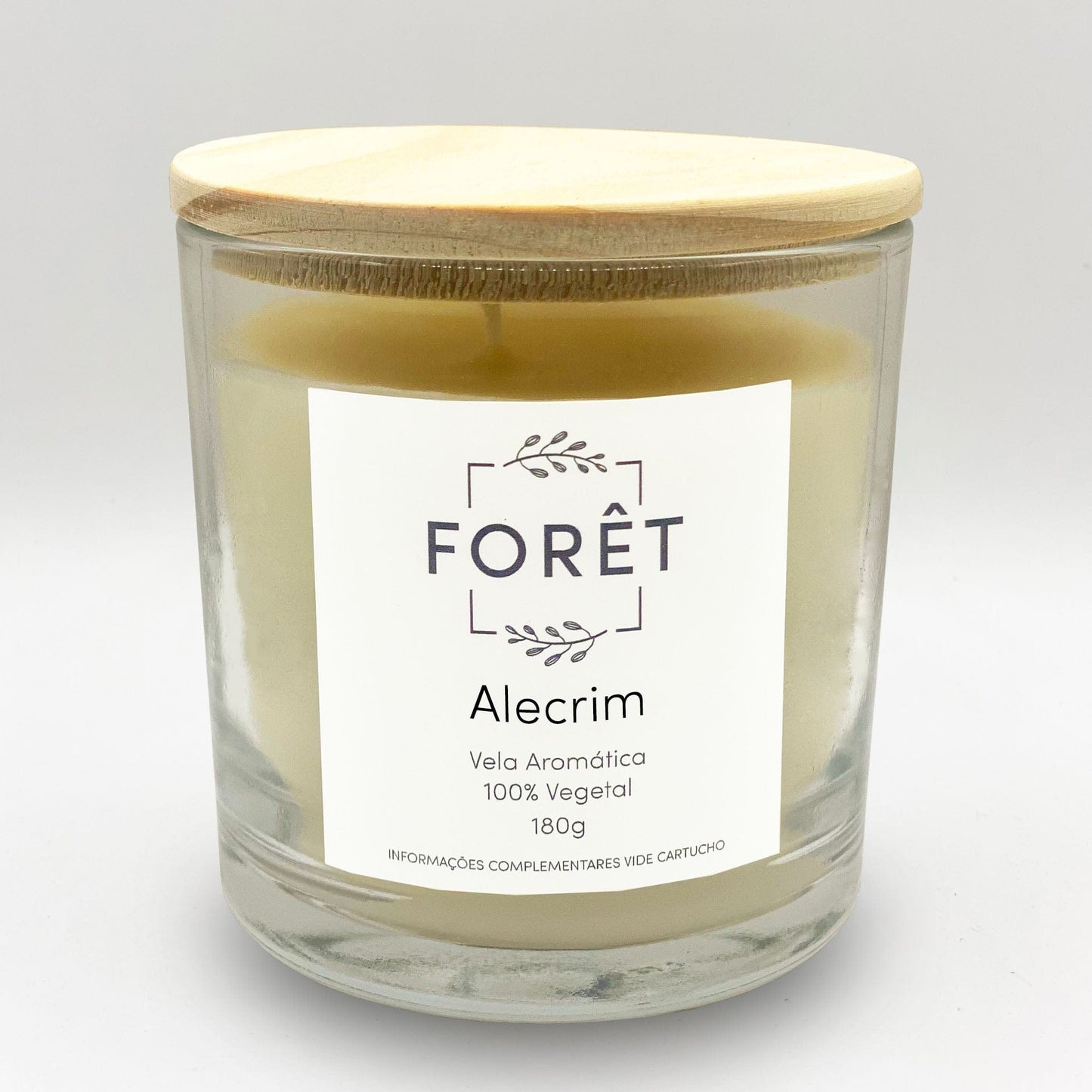 180g Vela Aromática Alecrim Forêt Vela Perfumada