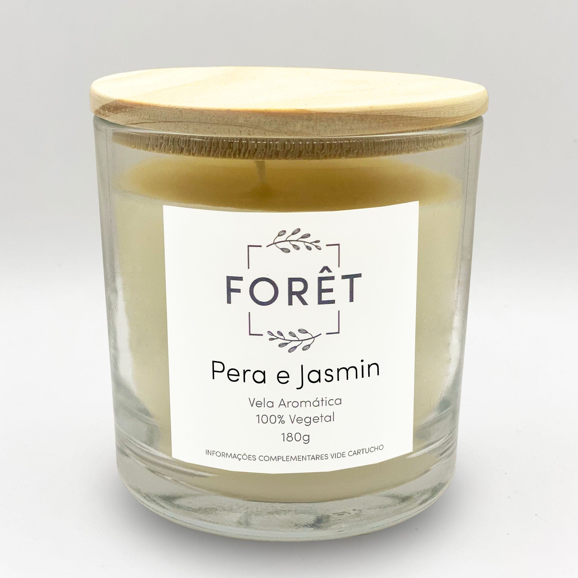 180g Vela Aromática Pera e Jasmin Forêt Vela Perfumada