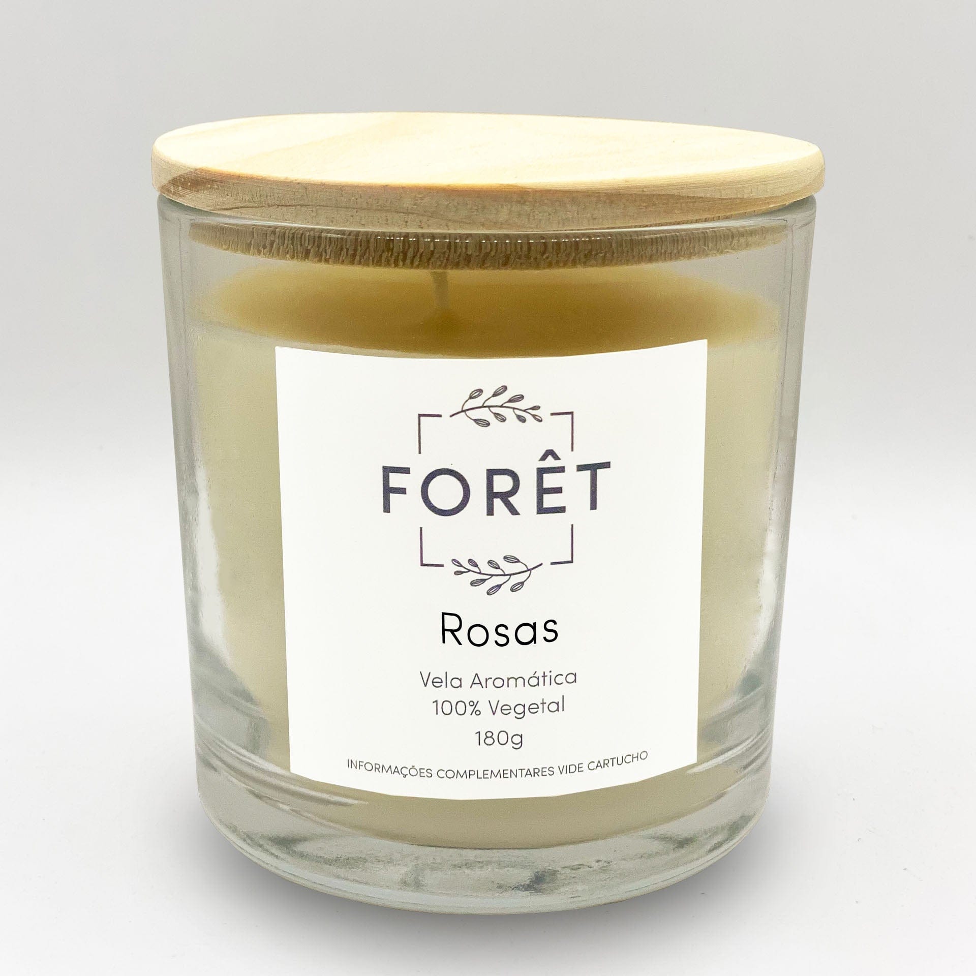 180g Vela Aromática Rosas Forêt Vela Perfumada