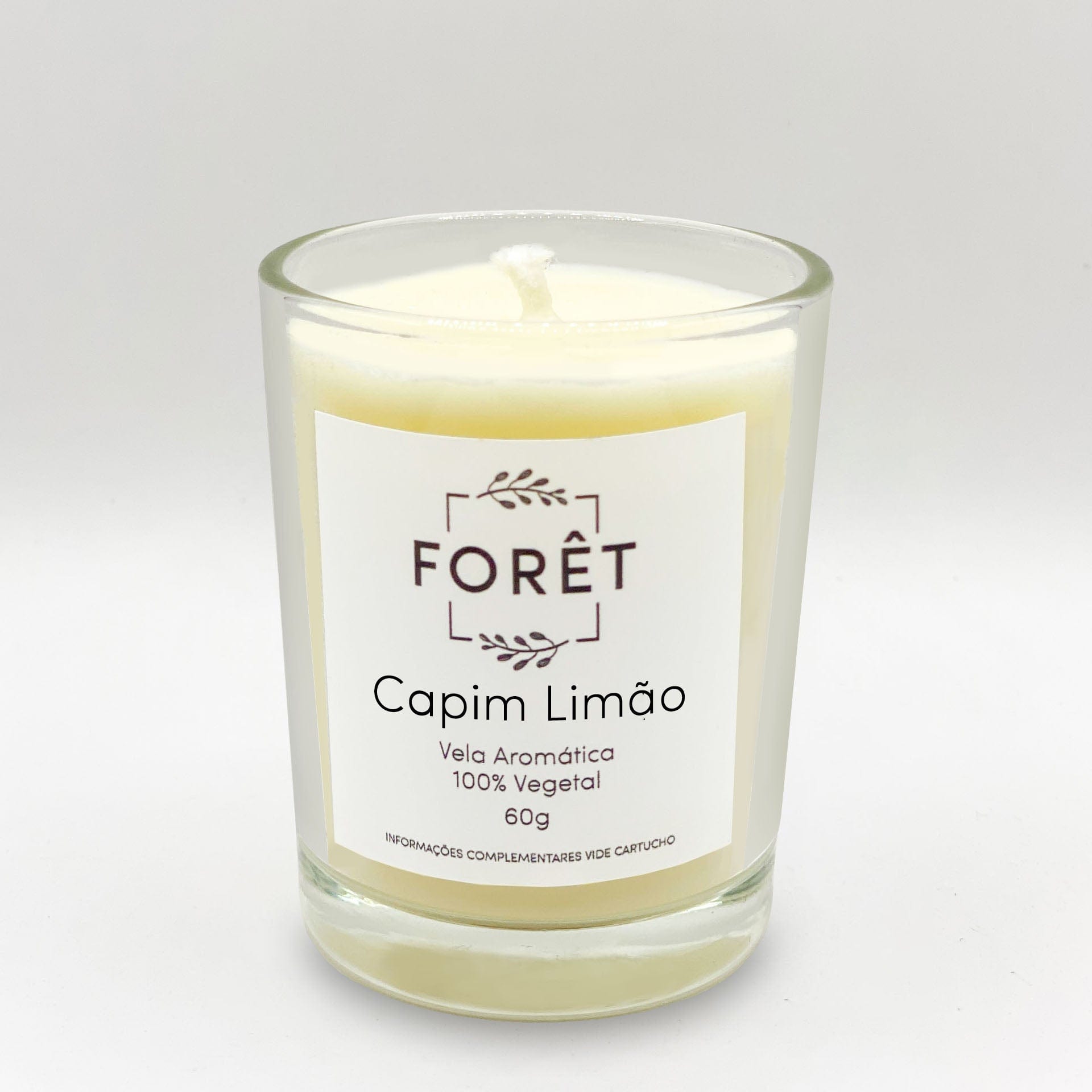 60g Vela Aromática Capim Limão Forêt Velas