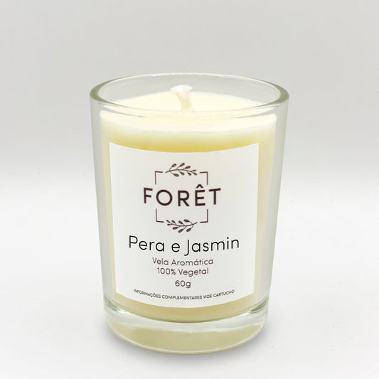 60g Vela Aromática Pera e Jasmin Forêt Vela Perfumada