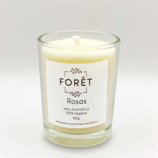 60g Vela Aromática Rosas Forêt Vela Perfumada